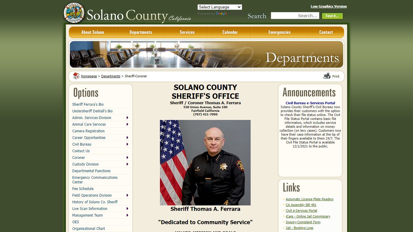 Solano County - Sheriff-Coroner